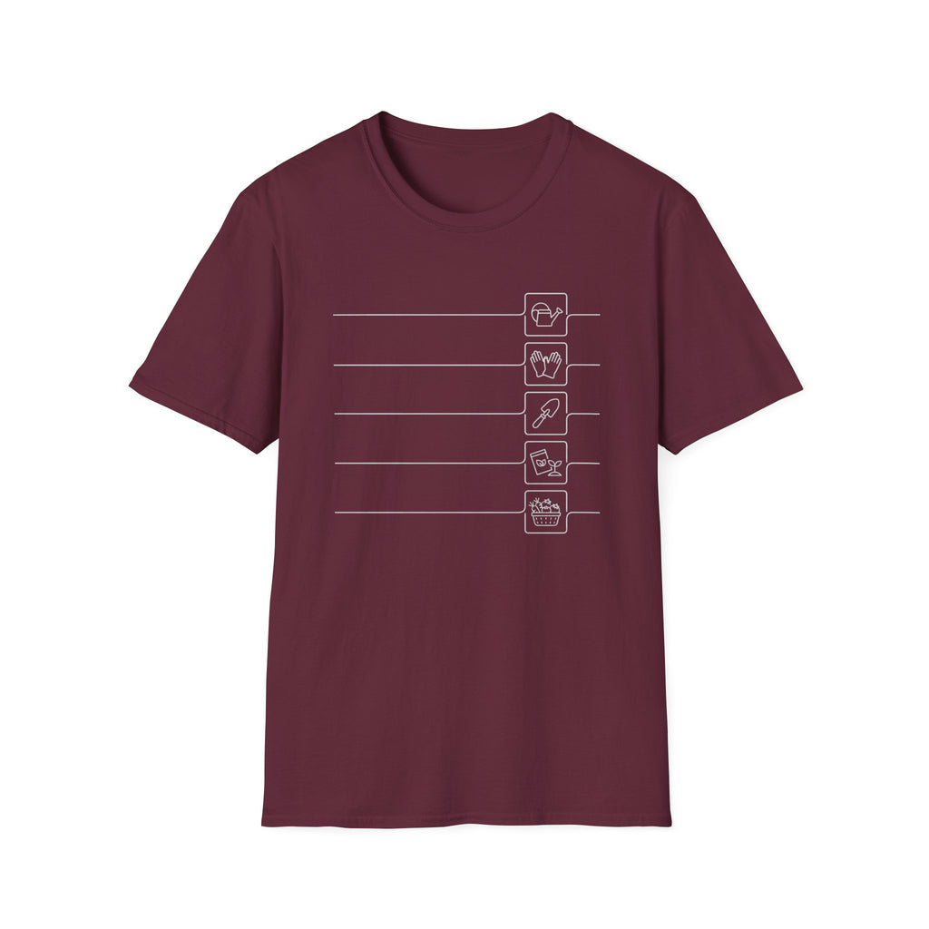 Minimalist Gardening Icons T-Shirt