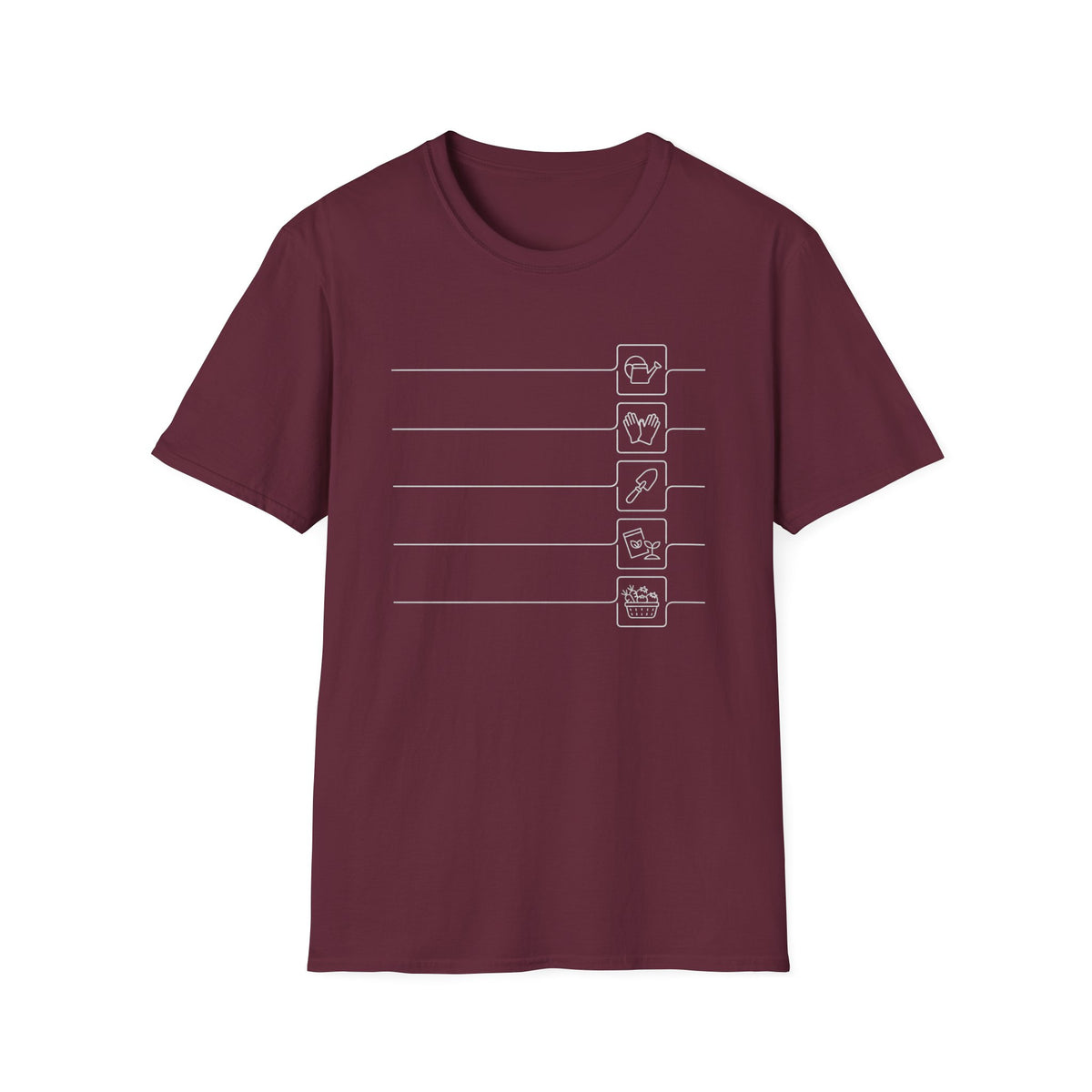 Minimalist Gardening Icons T-Shirt