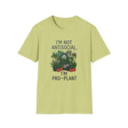 "I'm Not Antisocial, I'm Pro‑Plant" T-Shirt