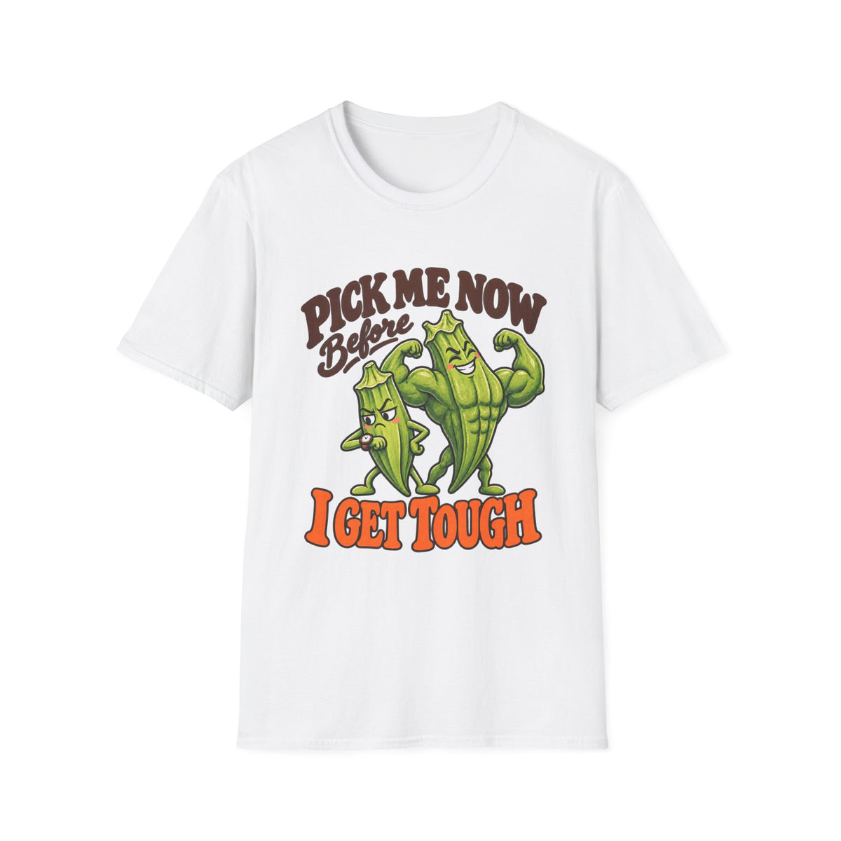 Funny Okra Muscle Graphic Tee