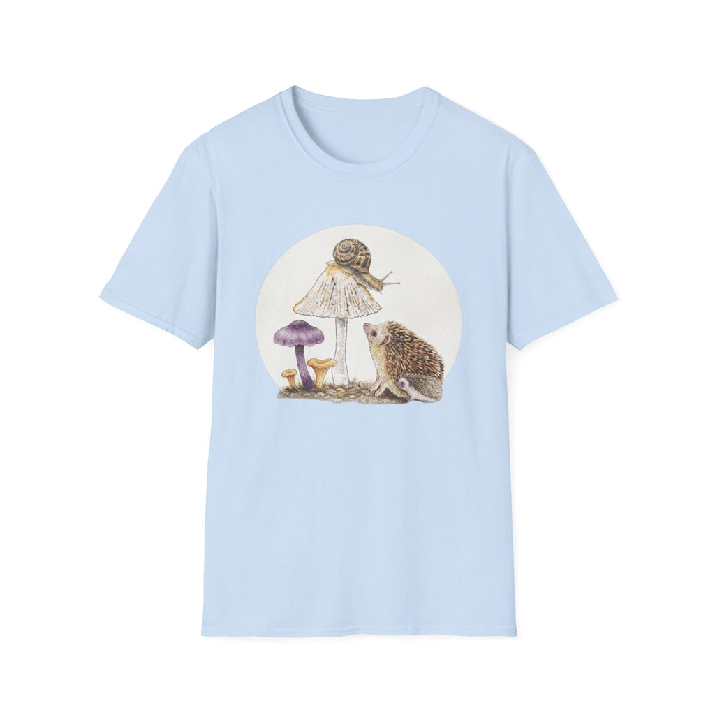 Hedgehog & Snail Mushroom T-Shirt