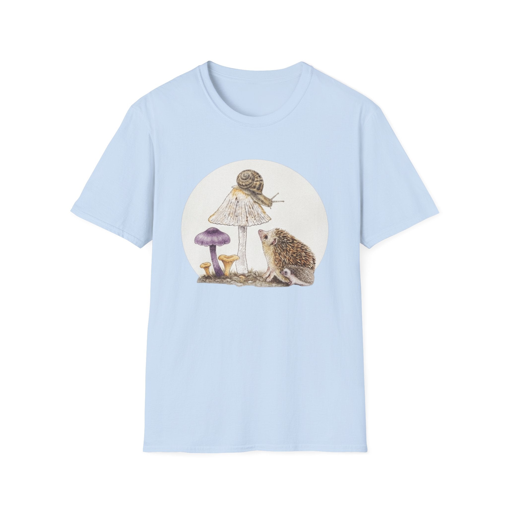 Hedgehog & Snail Mushroom T-Shirt