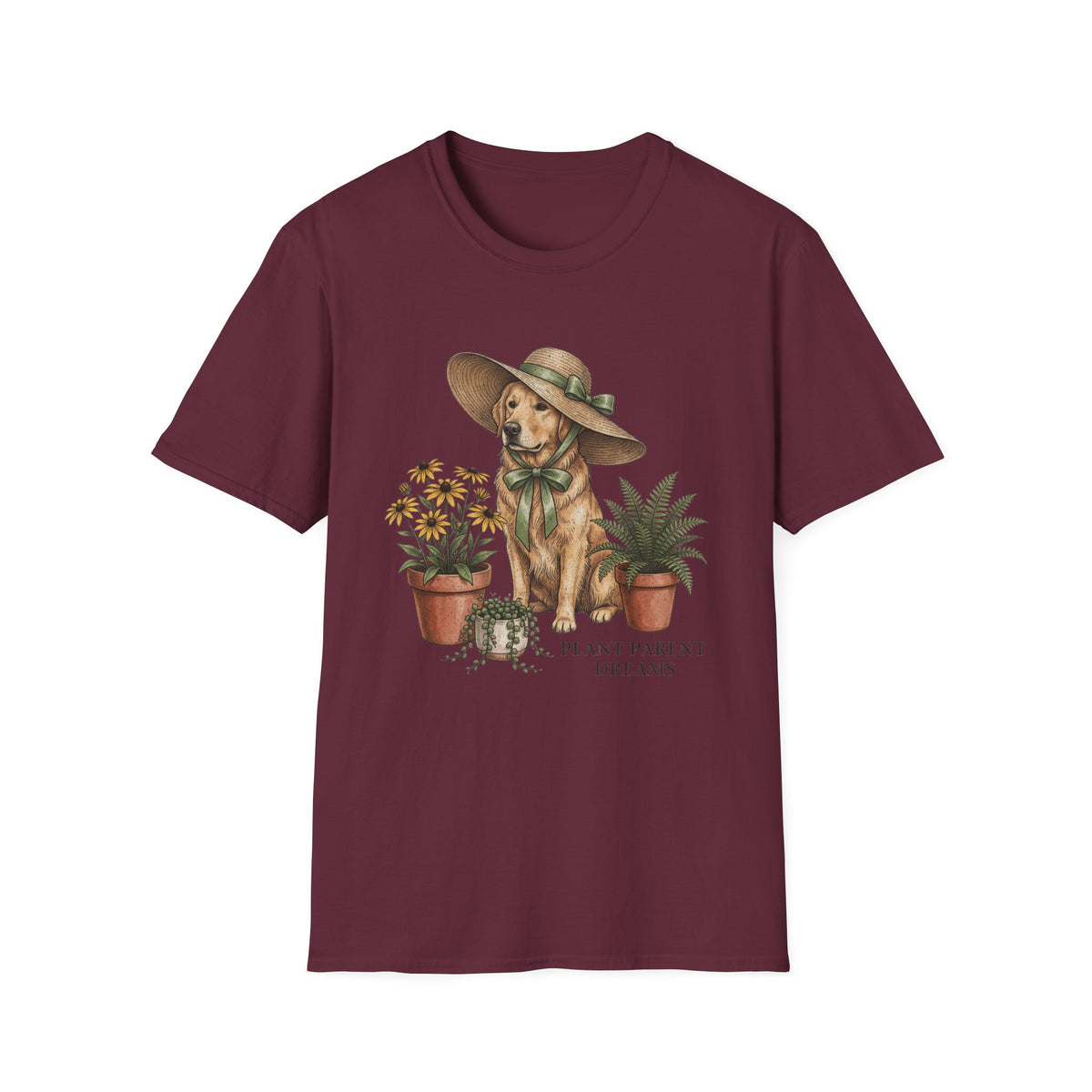 Dog in Sun Hat T‑Shirt