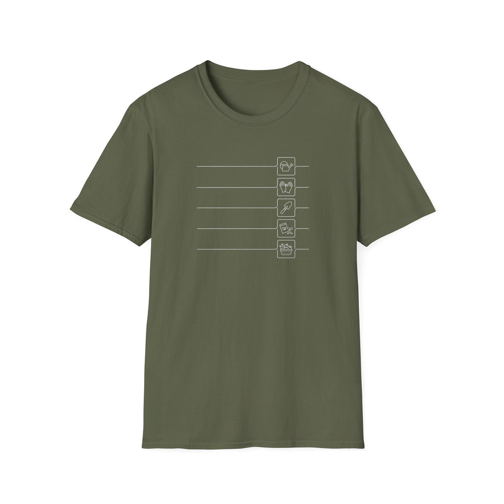 Minimalist Gardening Icons T-Shirt