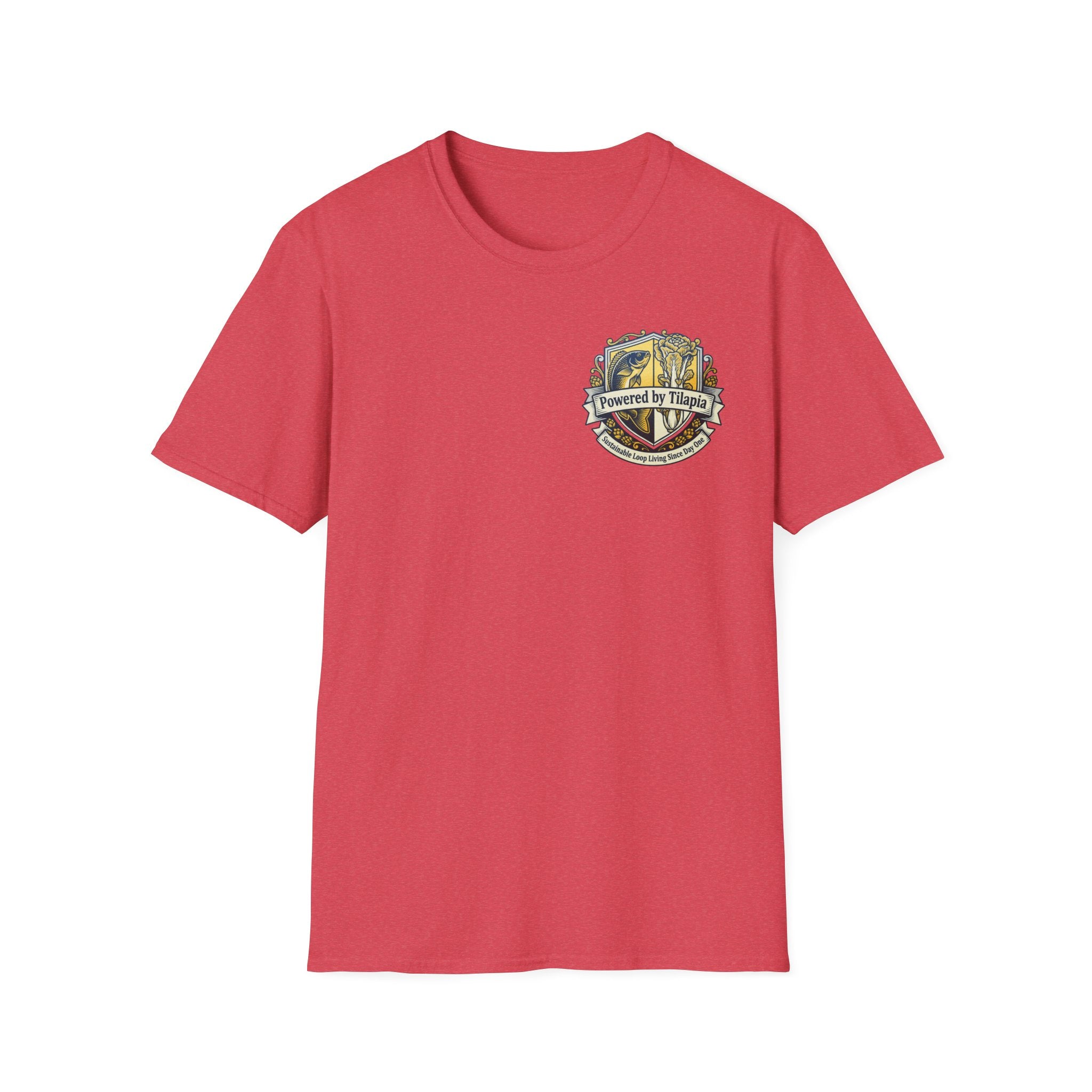 "Powered by Tilapia" Crest Graphic T-Shirt