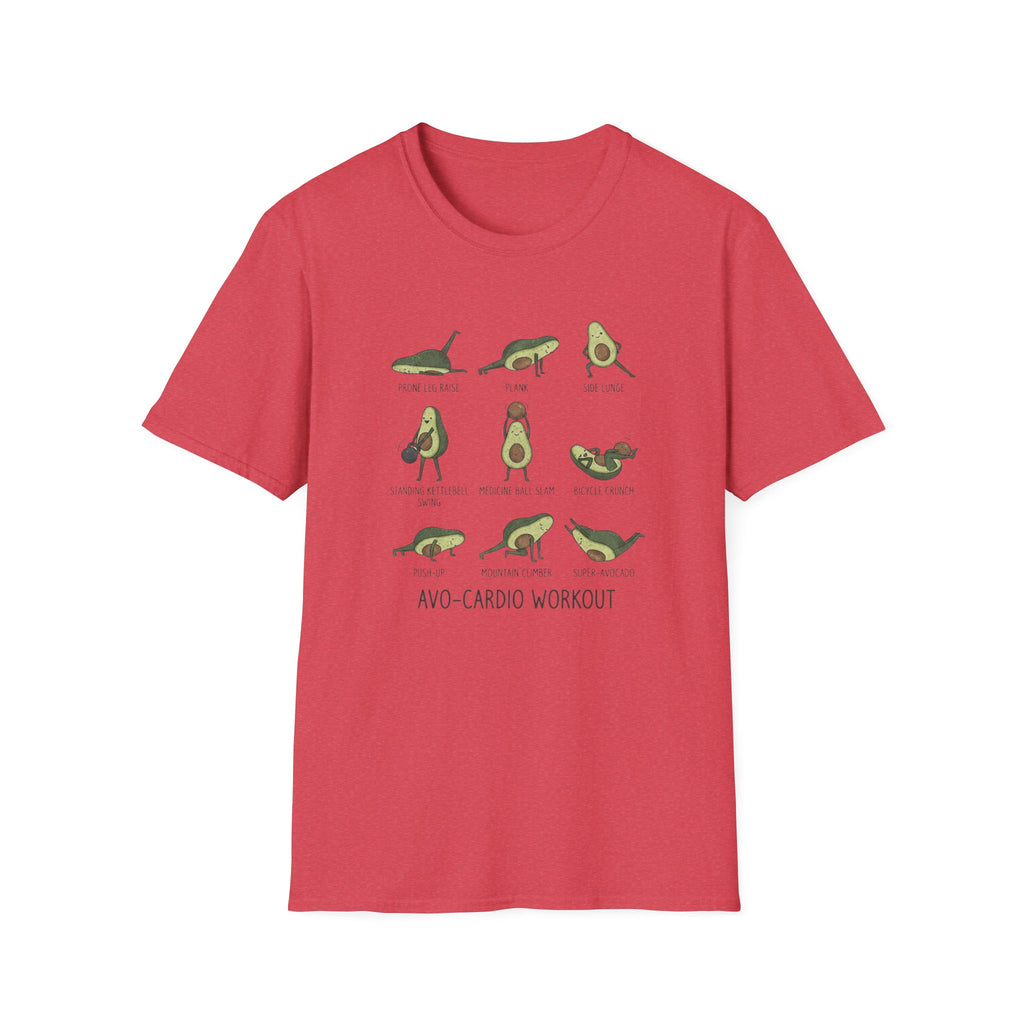 Cute Avocado Exercise Pose T-Shirt