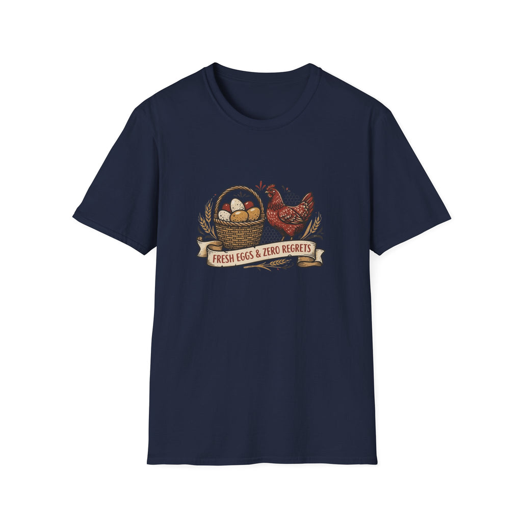 Fresh Eggs & Zero Regrets Chicken Farm T-Shirt