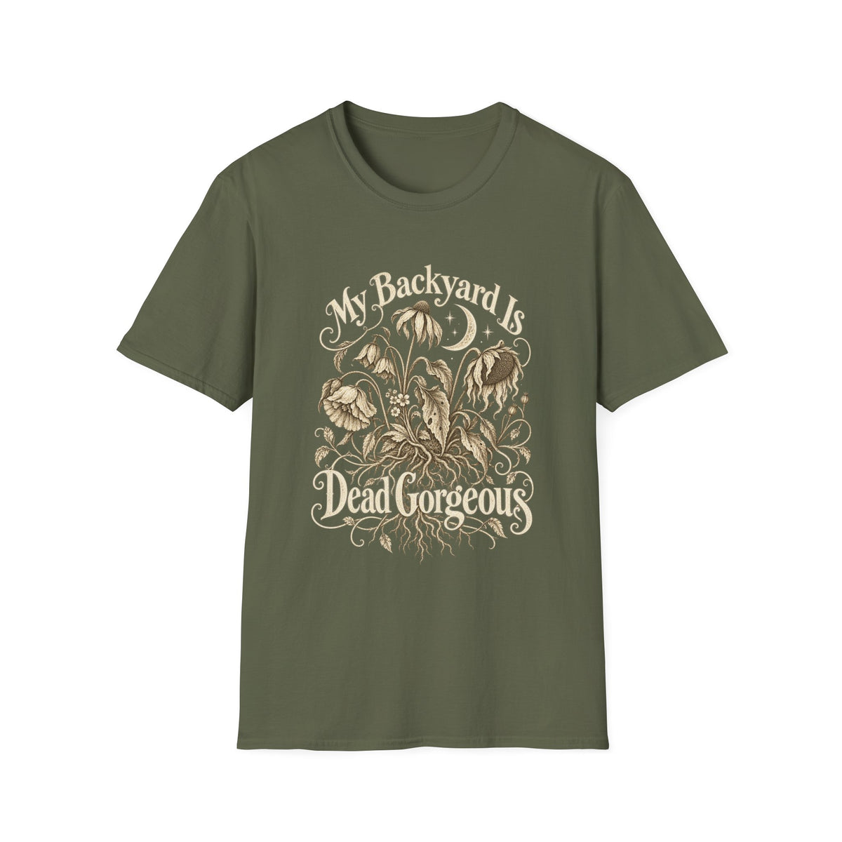Gothic Floral Garden T-Shirt