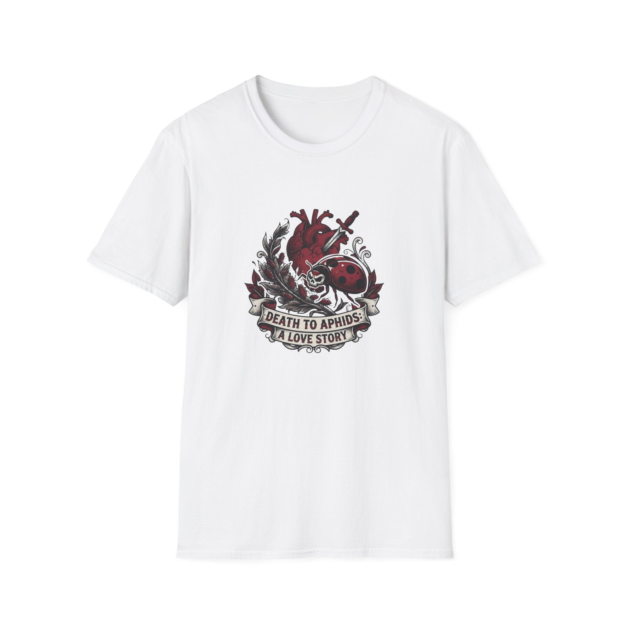 Anatomical Heart & Ladybug Tattoo Design T-Shirt
