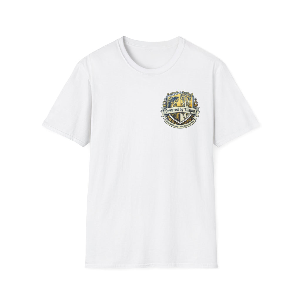 "Powered by Tilapia" Crest Graphic T-Shirt