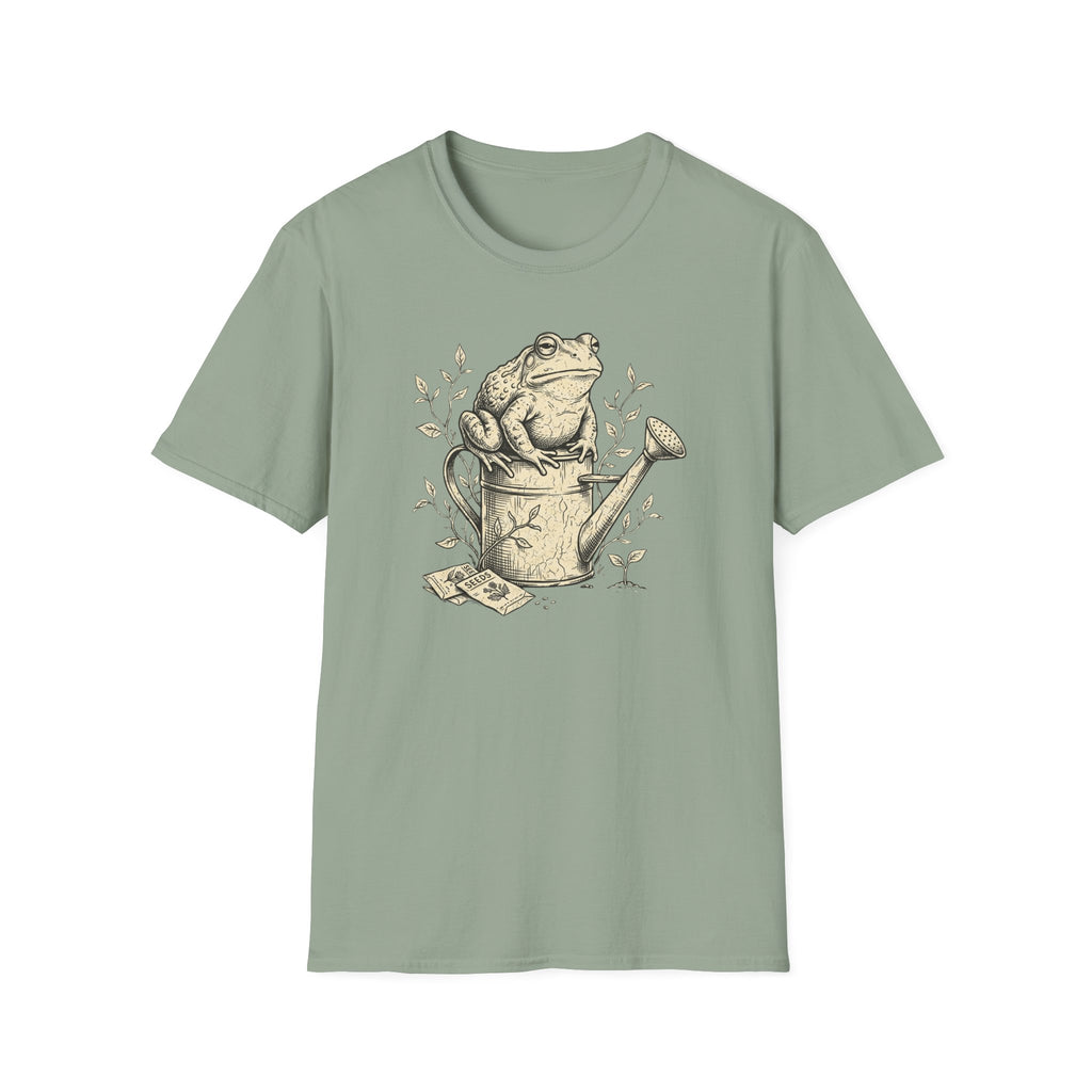 Frog on Watering Can T‑Shirt
