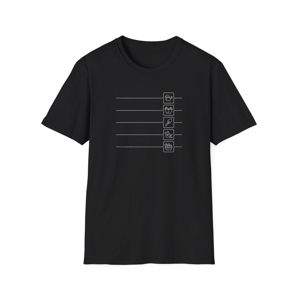 Minimalist Gardening Icons T-Shirt