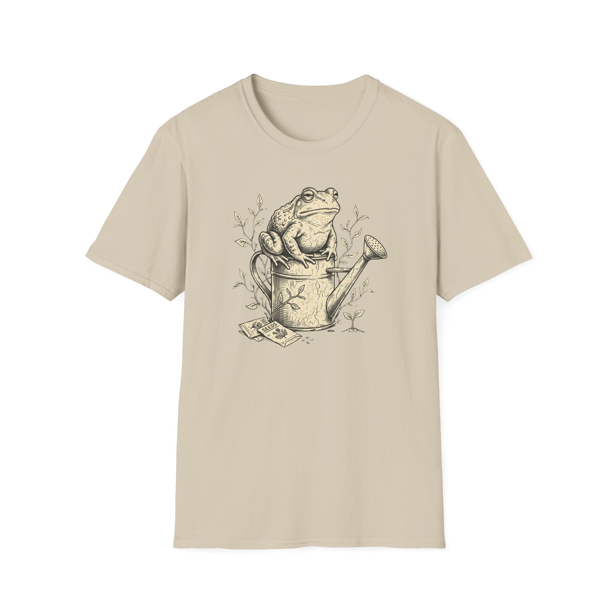 Frog on Watering Can T‑Shirt