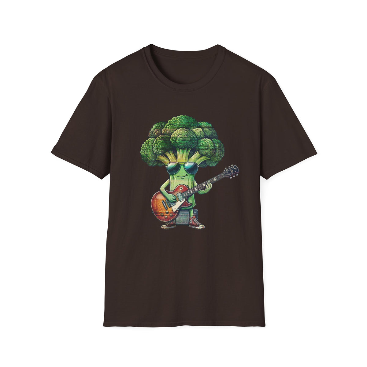 Cool Broccoli Playing Guitar Tee