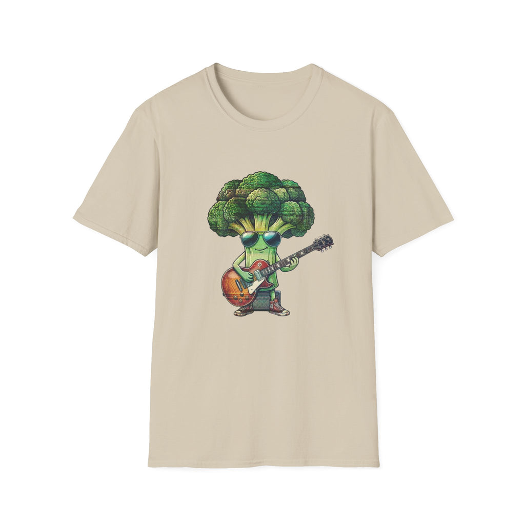 Cool Broccoli Playing Guitar T-Shirt
