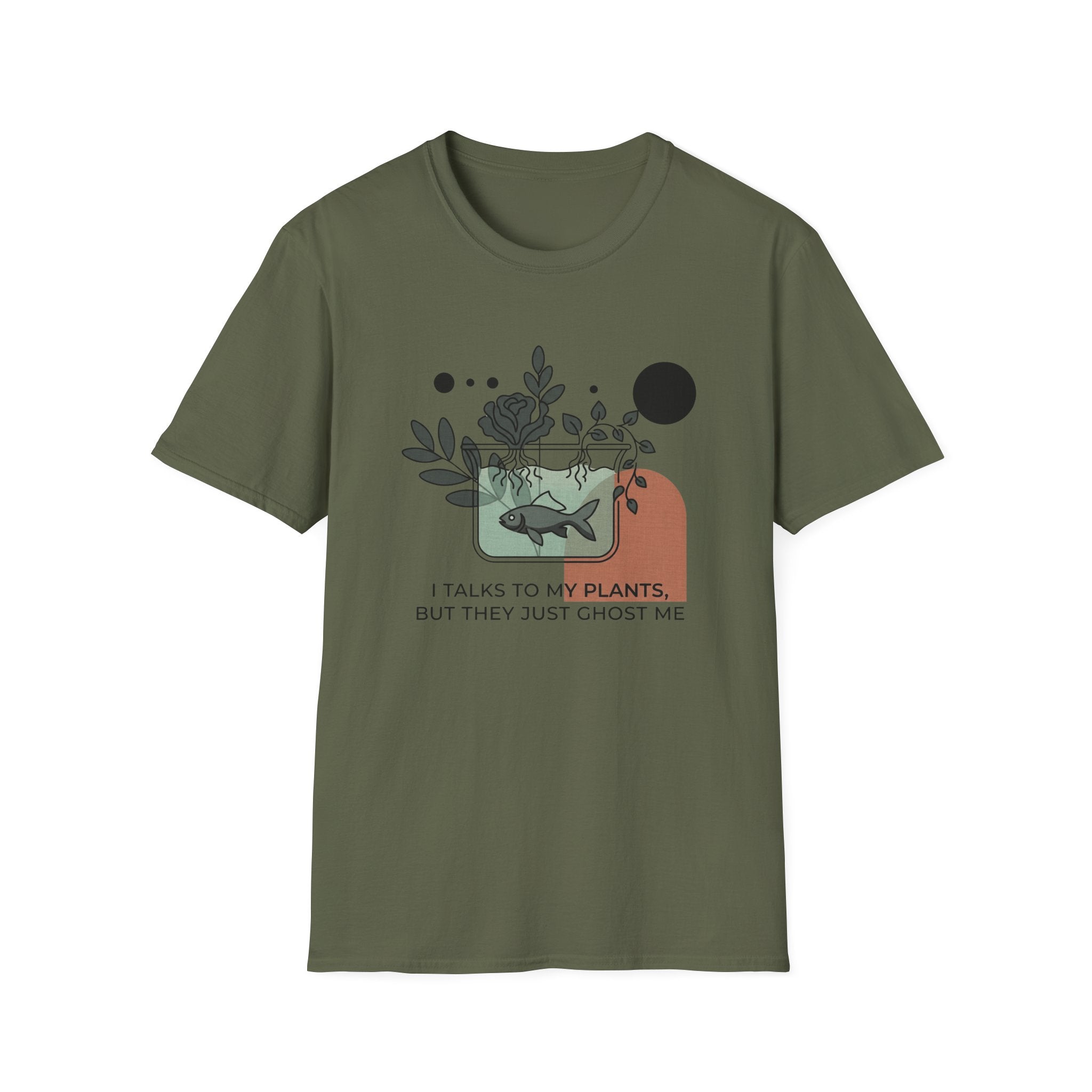 Plant & Fish Graphic T-Shirt
