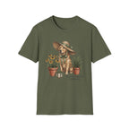 Golden Retriever with Plants Garden T-Shirt