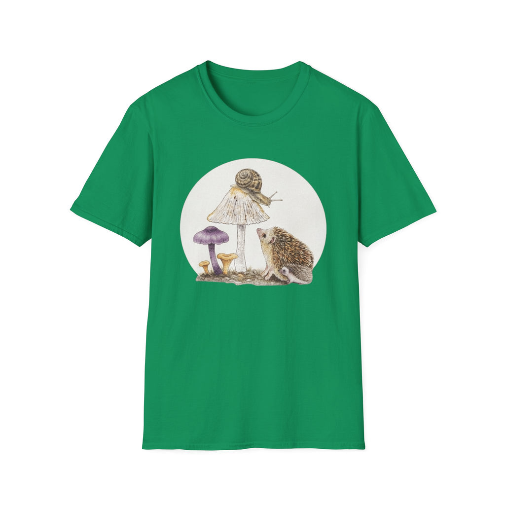 Hedgehog & Snail Mushroom T-Shirt
