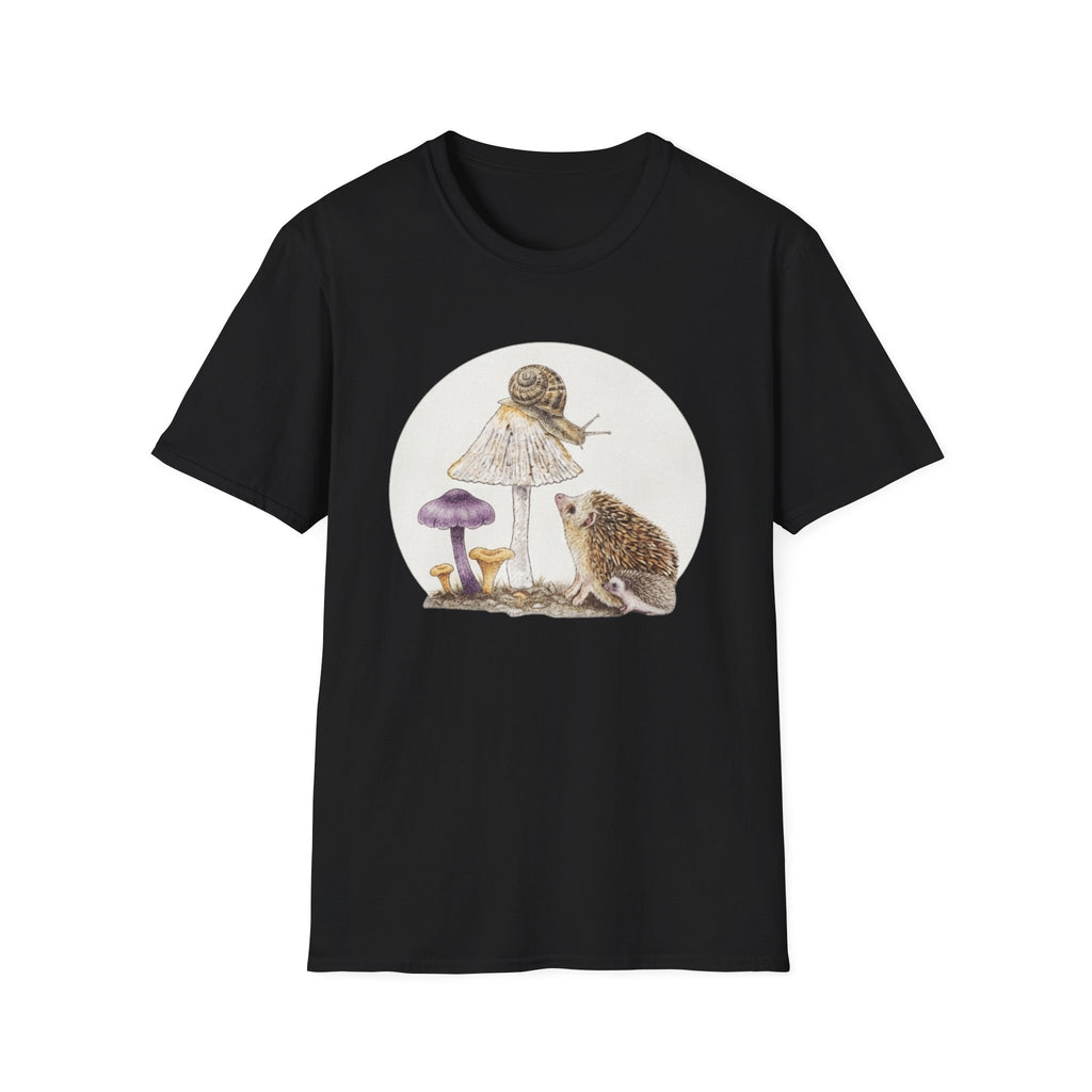 Hedgehog & Snail Mushroom T-Shirt
