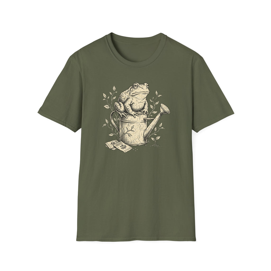 Frog on Watering Can T‑Shirt