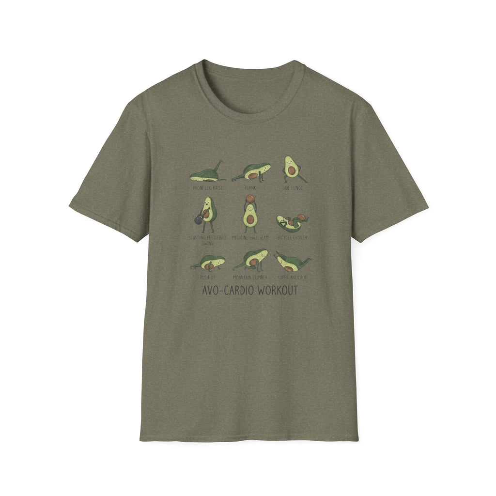 Cute Avocado Exercise Pose T-Shirt