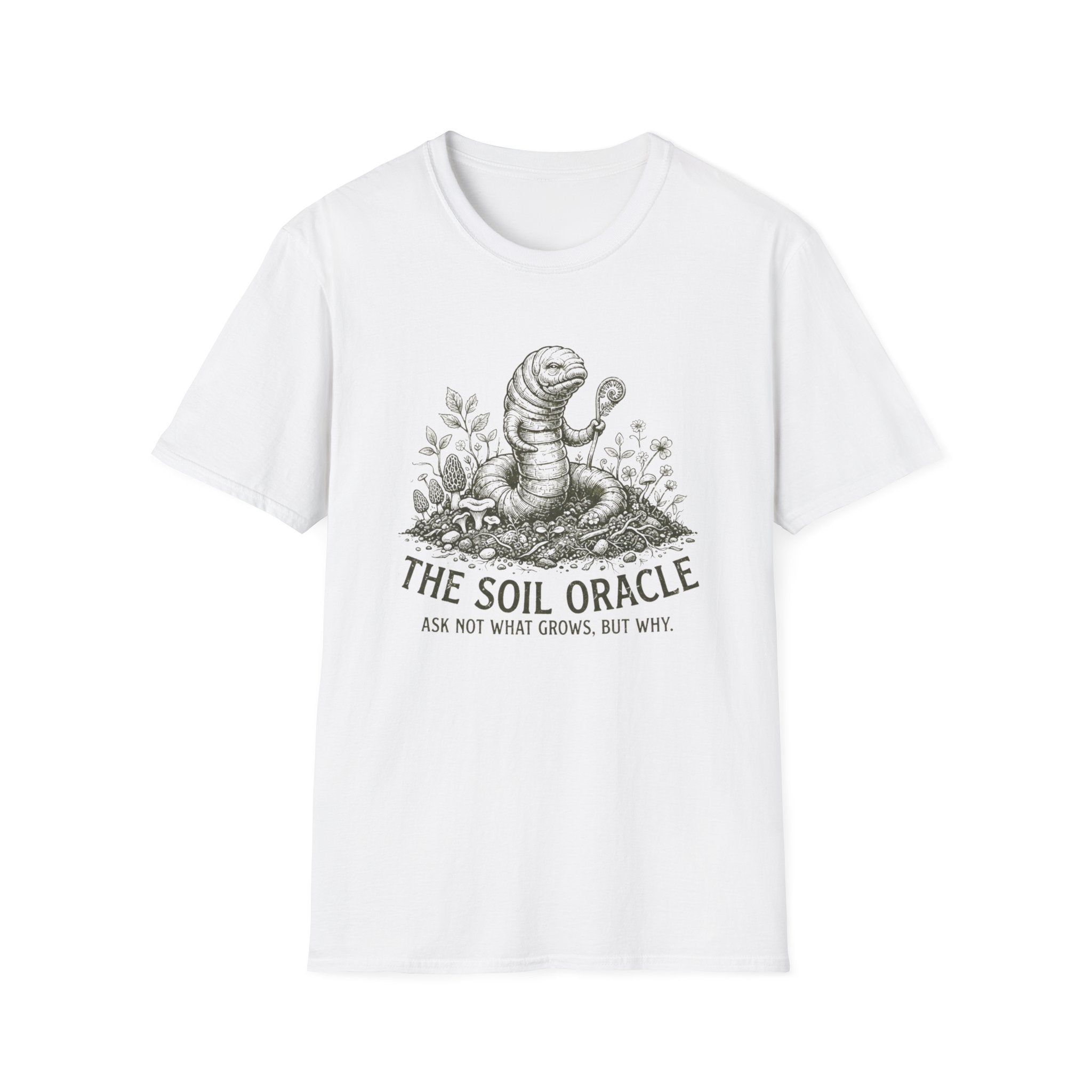 The Soil Oracle Worm Illustration T-Shirt
