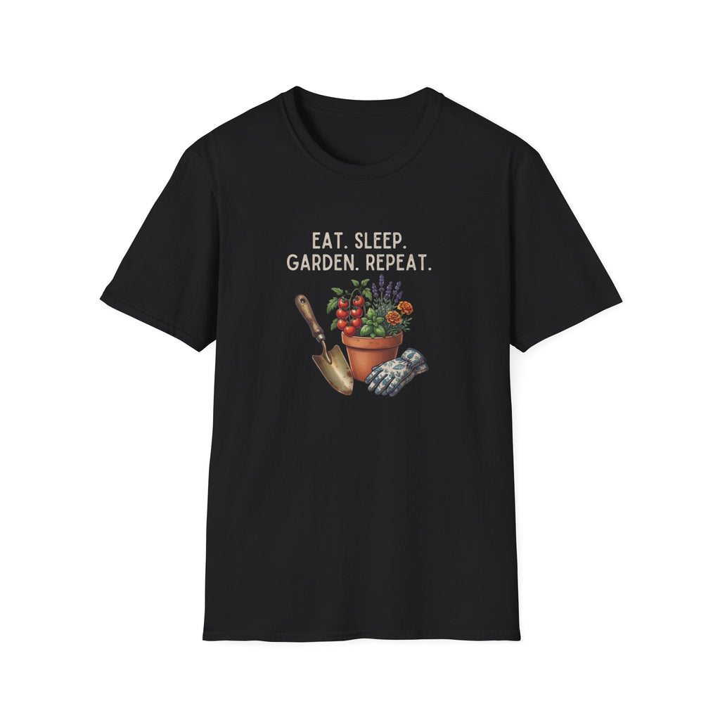 "Eat. Sleep. Garden. Repeat."T-Shirt