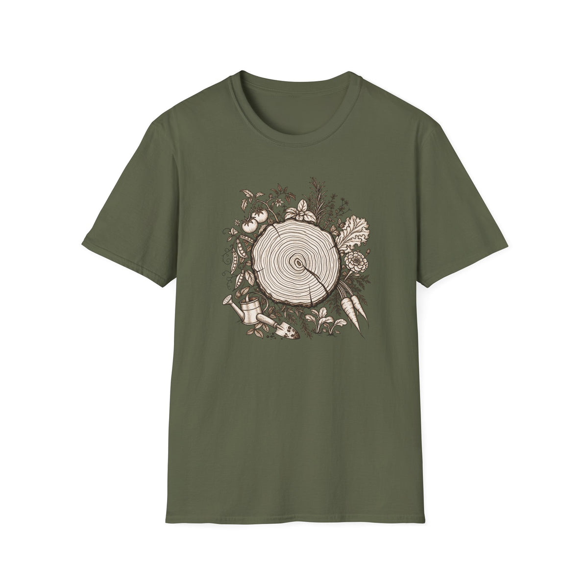 Nature Log Gardening Graphic T-shirt
