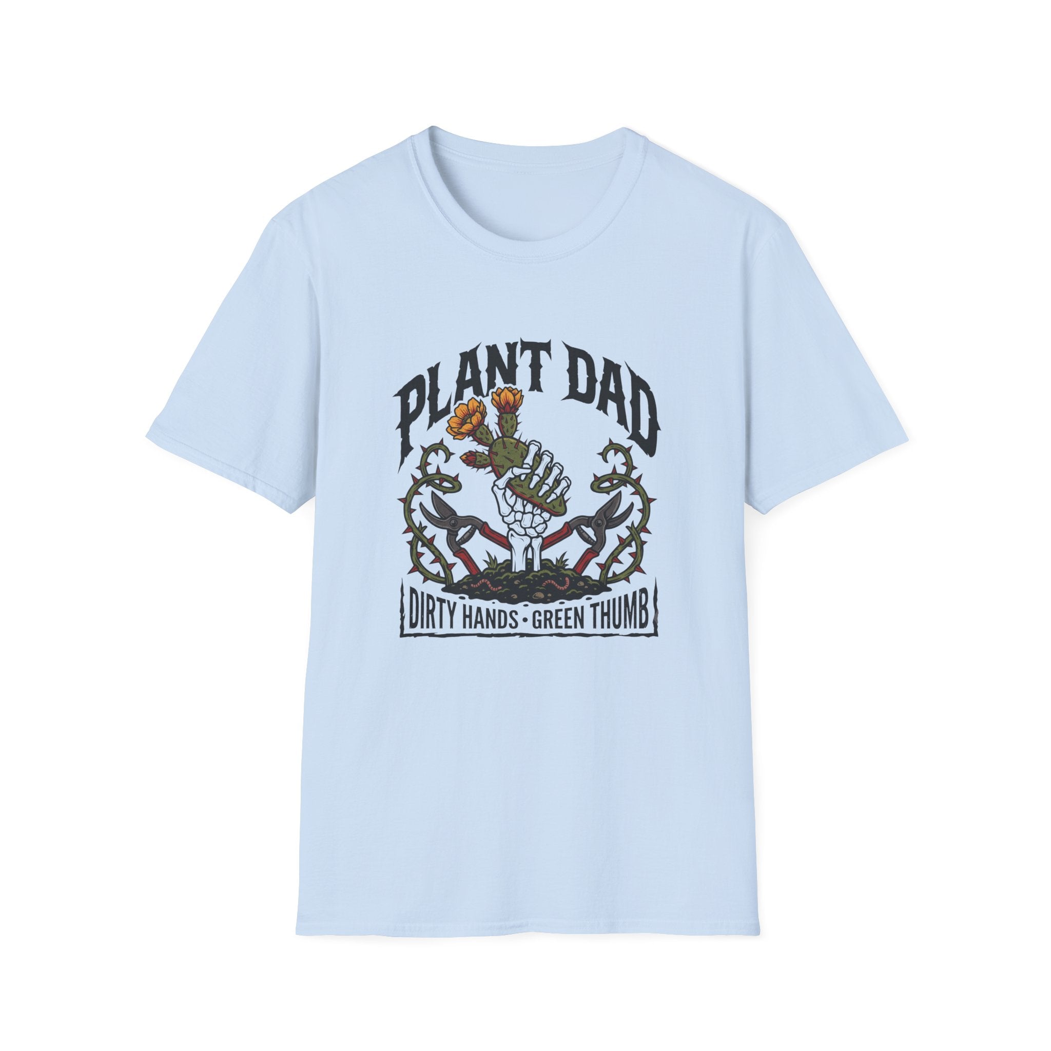 Skeleton Hand Holding Succulent, Plant Dad T-Shirt