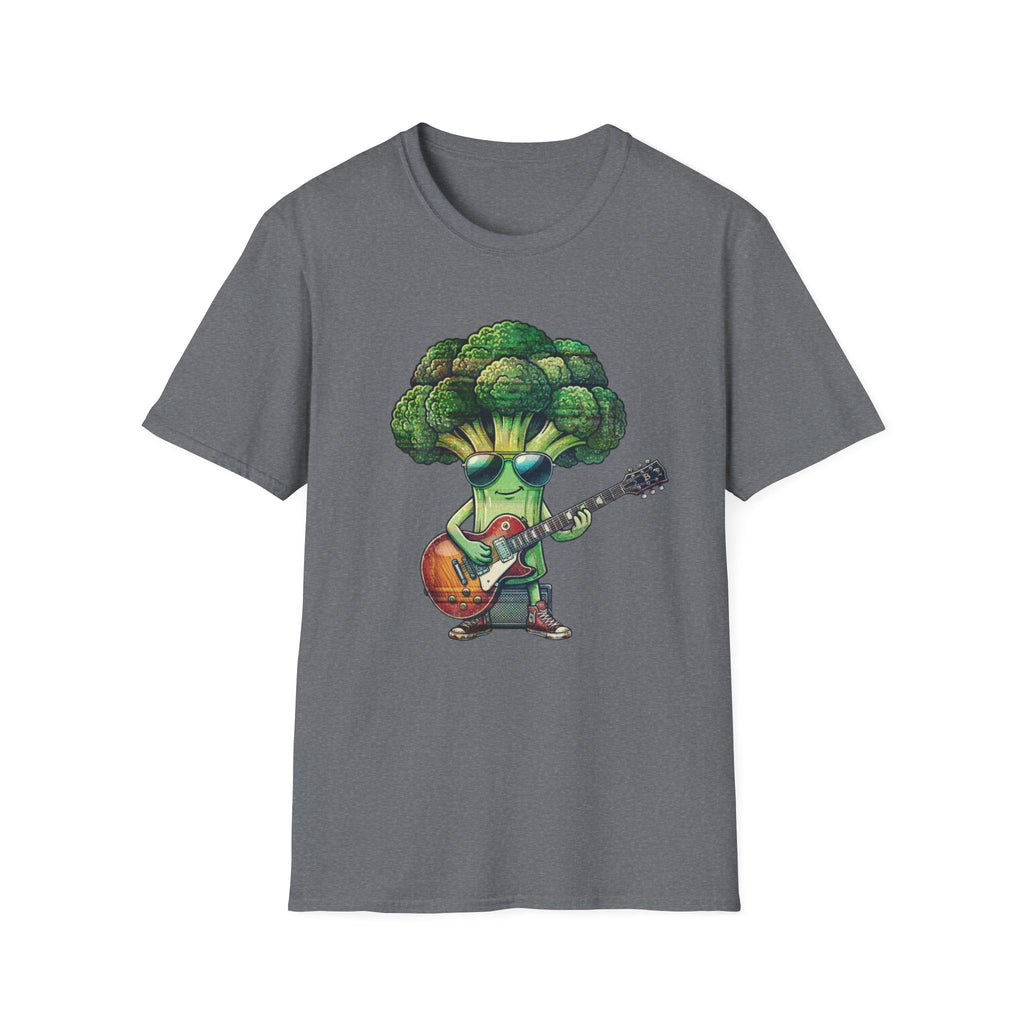 Cool Broccoli Playing Guitar Tee
