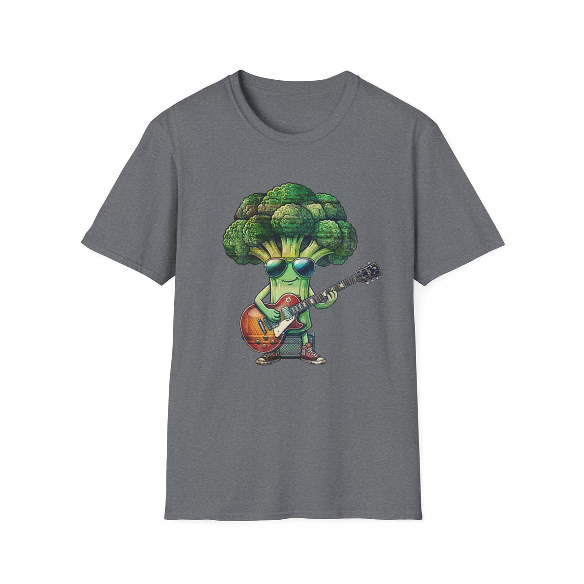 Cool Broccoli Playing Guitar Tee