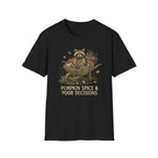Raccoon Wheelbarrow Pumpkin T-Shirt