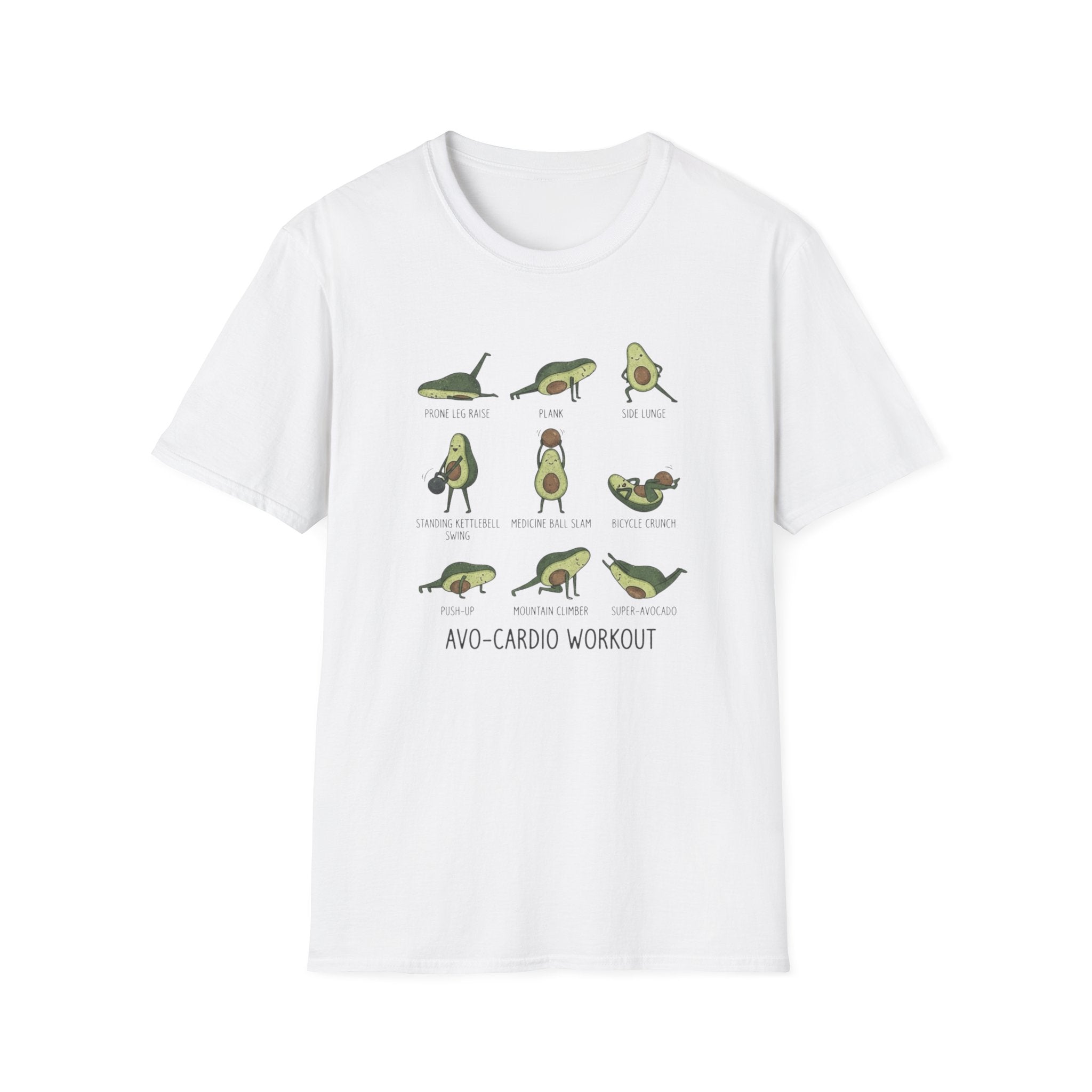 Cute Avocado Exercise Pose T-Shirt