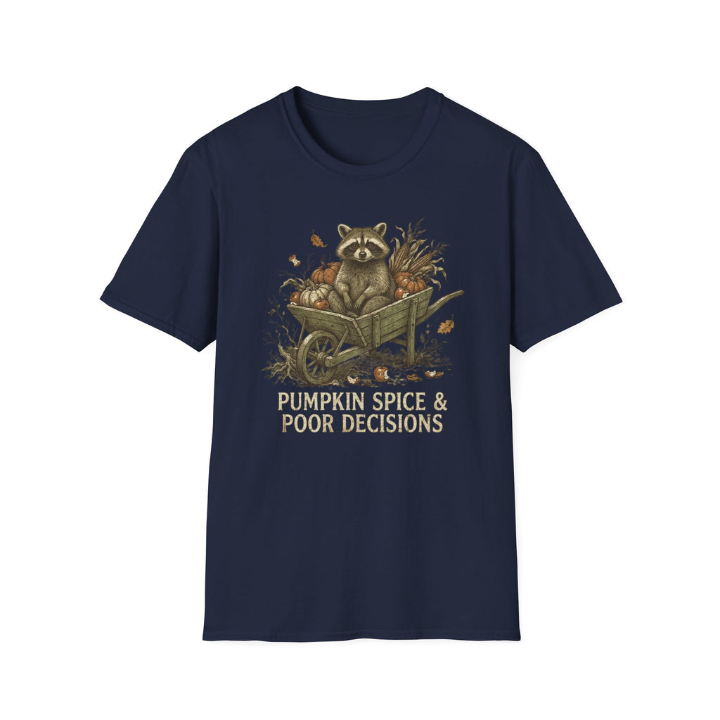 Raccoon Wheelbarrow Pumpkin T-Shirt