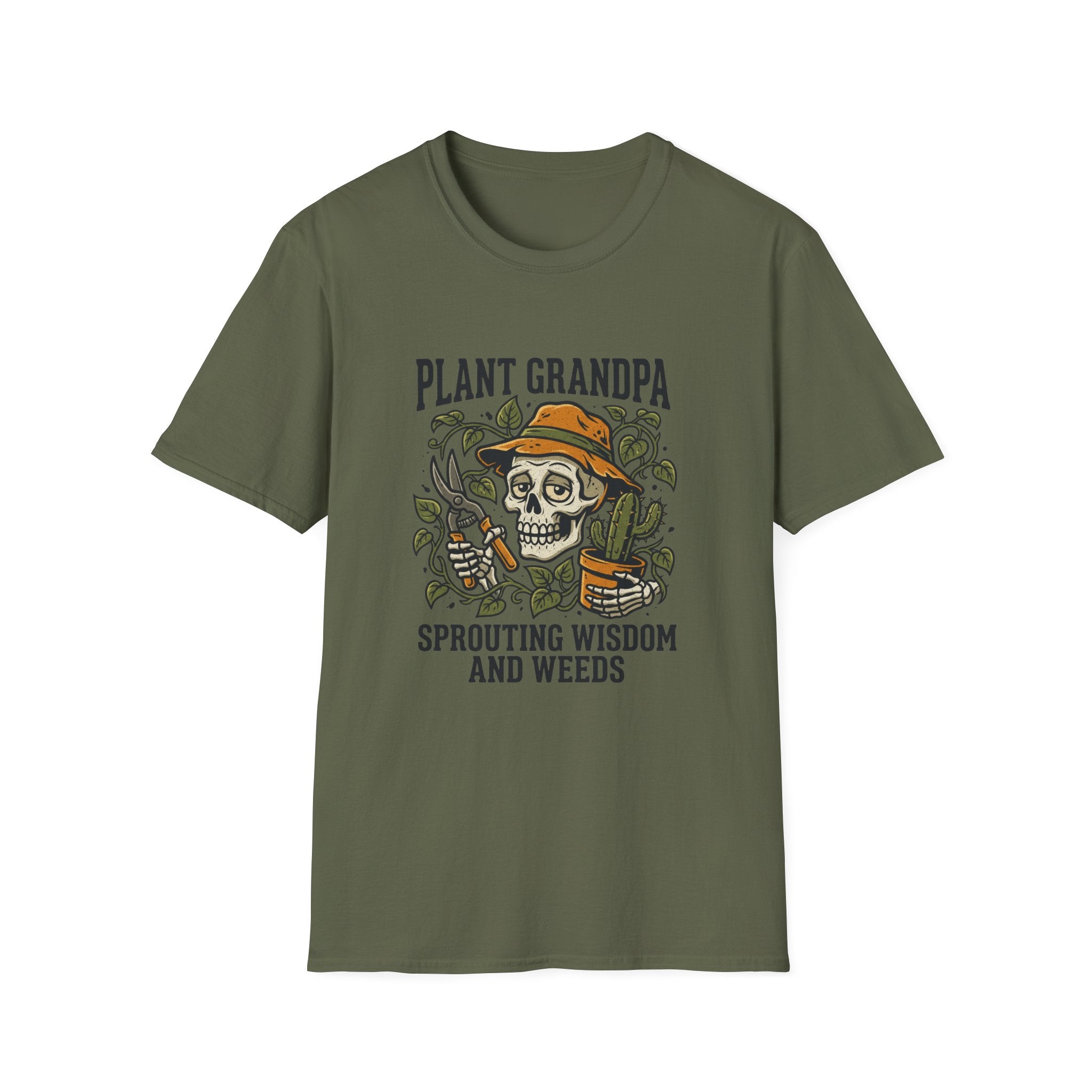 Skeleton Gardener Plant Grandpa T-Shirt