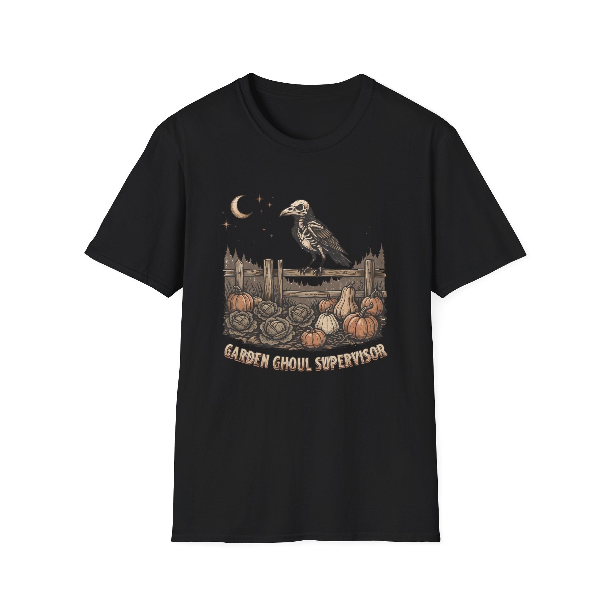 Crow Raven Pumpkin Patch T‑Shirt