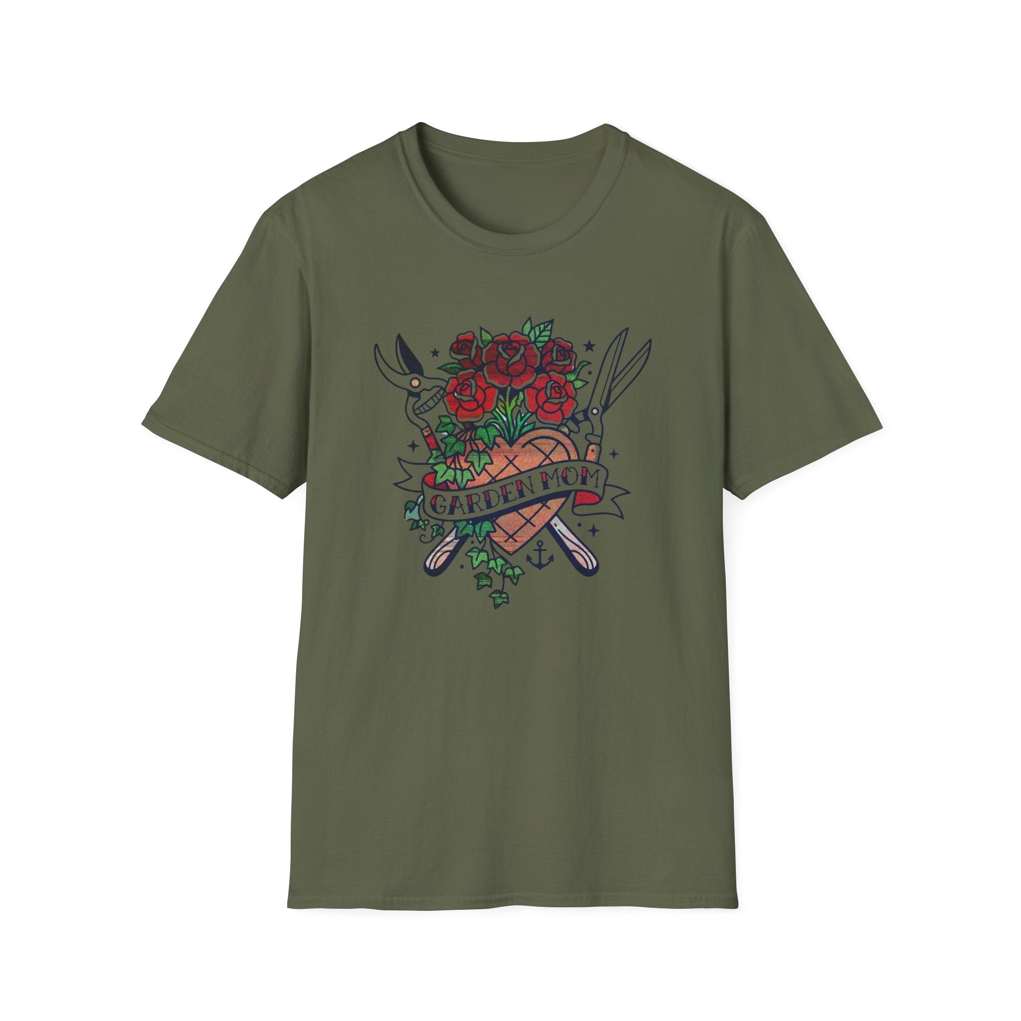 Floral Pruning Shears Garden Mom T-Shirt