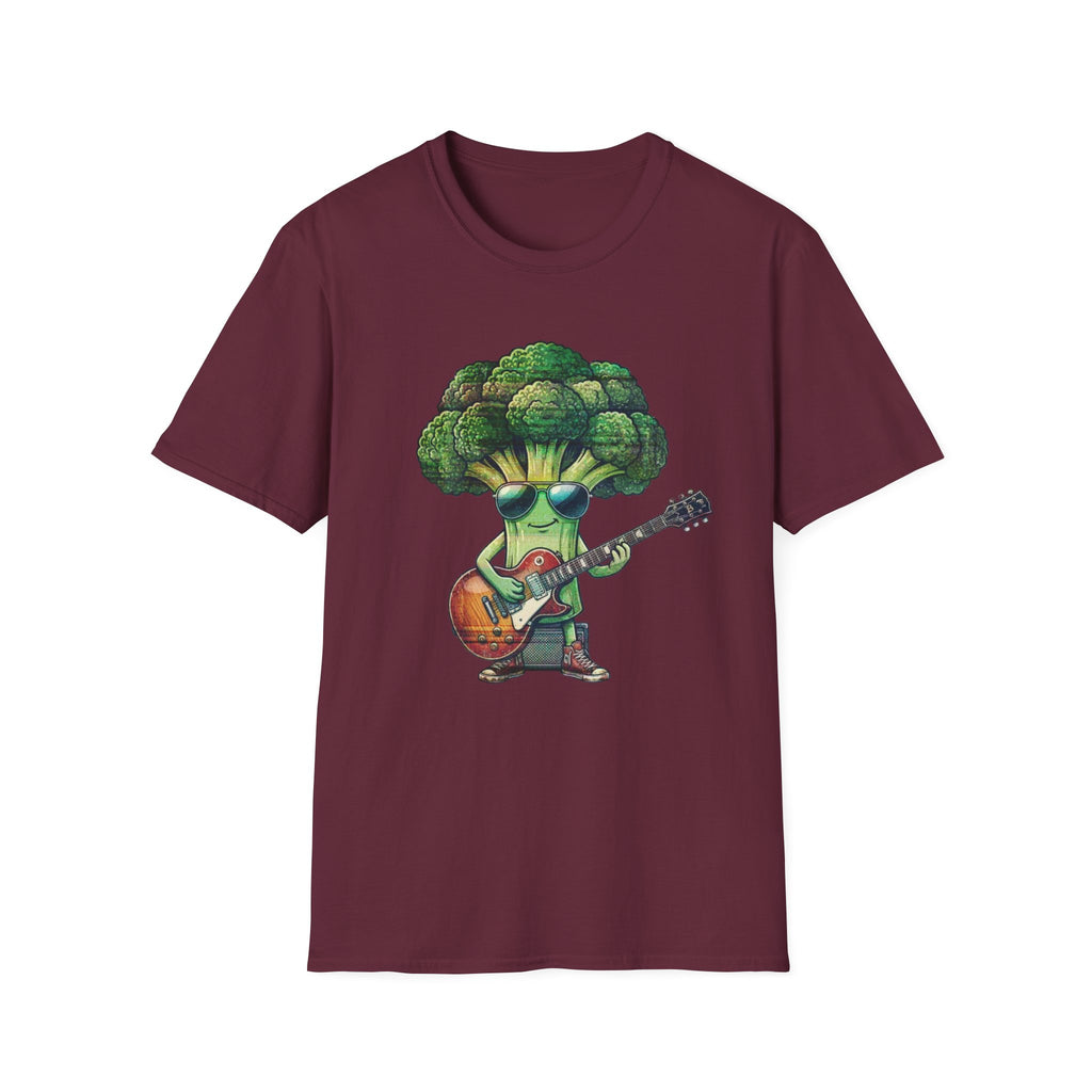 Cool Broccoli Playing Guitar Tee