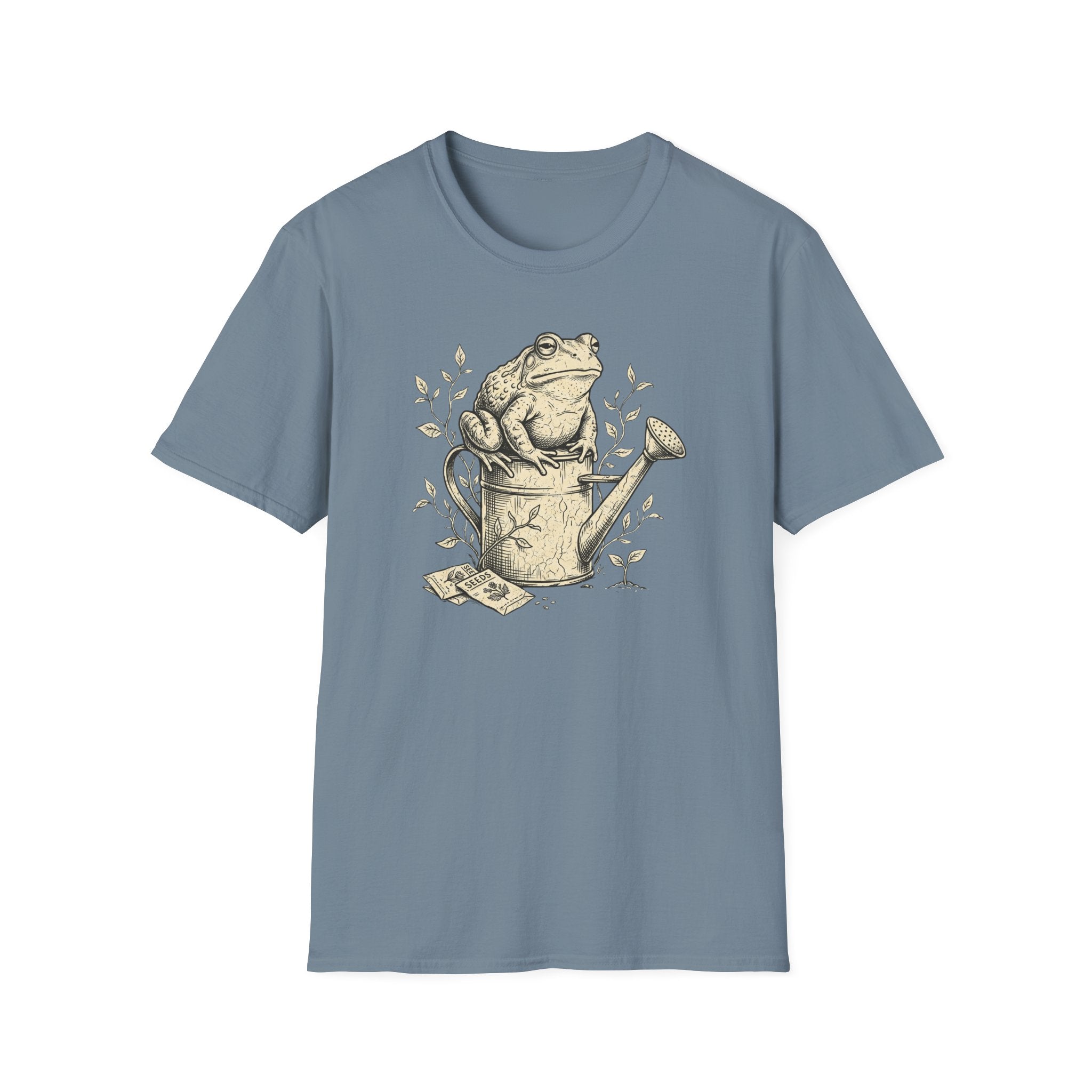 Frog on Watering Can T‑Shirt