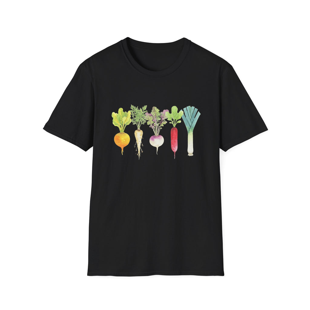 Watercolor Root Veggies Graphic T-Shirt