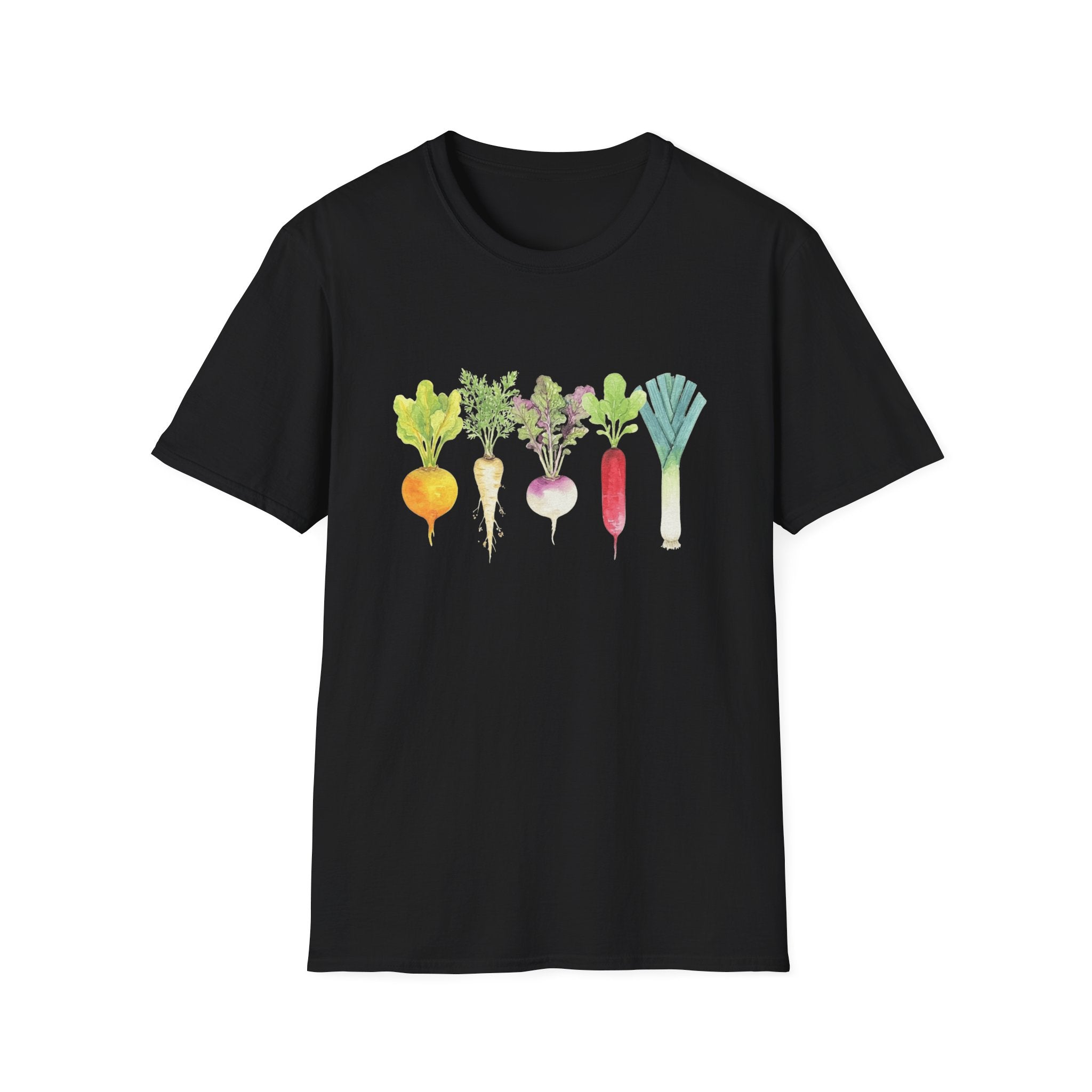 Watercolor Root Veggies Graphic T-Shirt