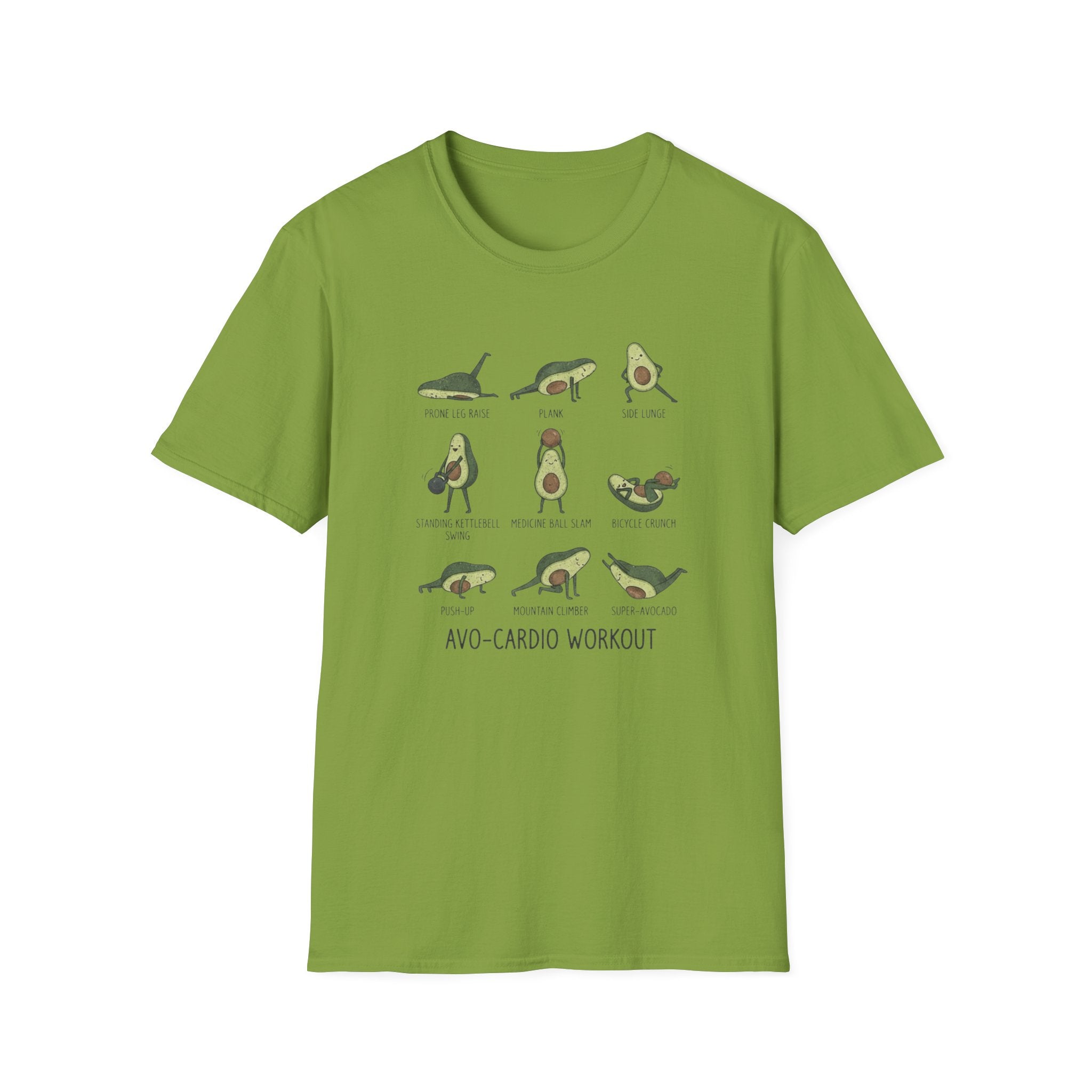Cute Avocado Exercise Pose T-Shirt