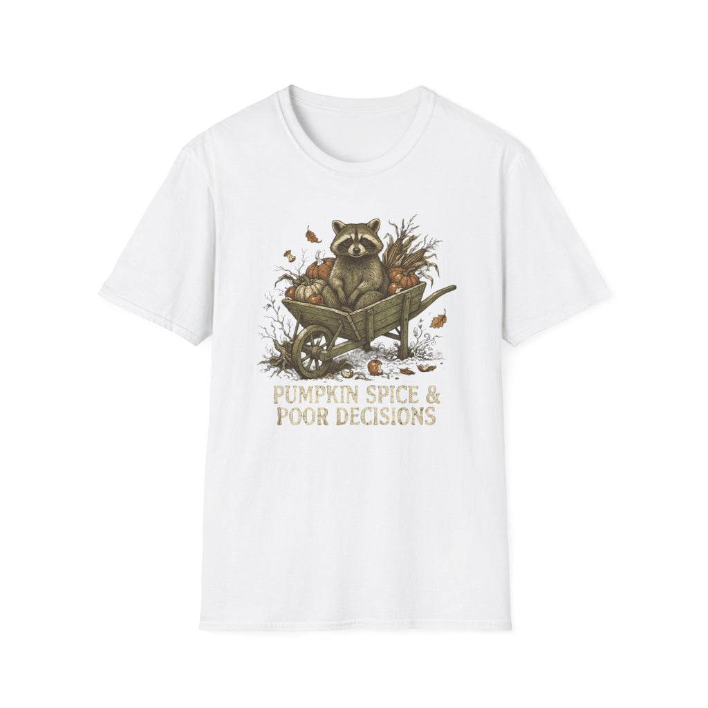 Raccoon Wheelbarrow Pumpkin T-Shirt