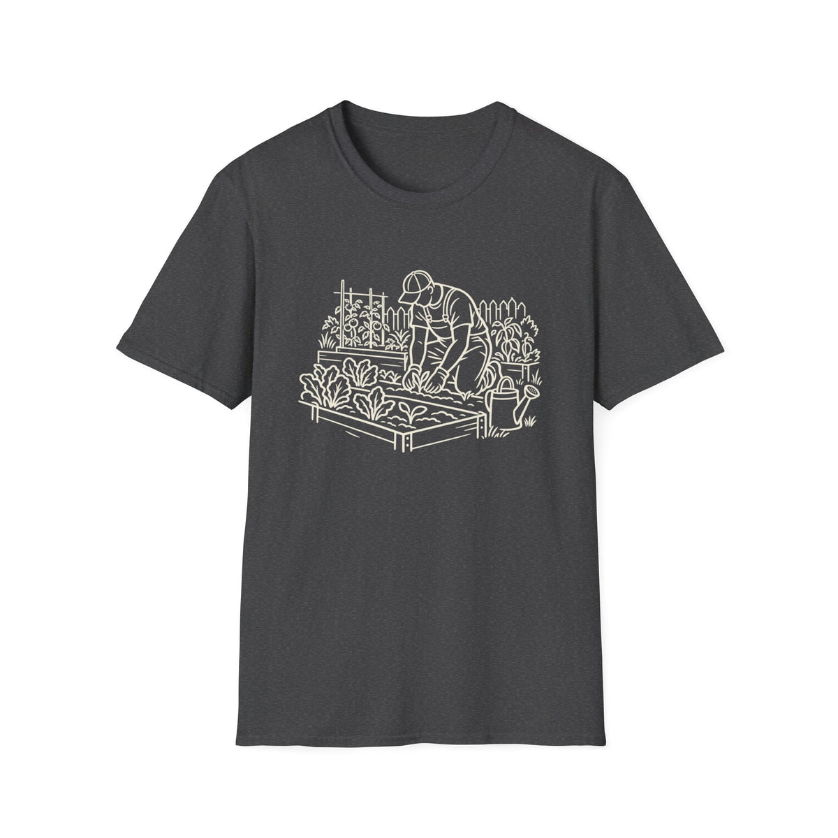 Line Art Vegetable Garden T-Shirt