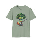 Cool Broccoli Playing Guitar Tee