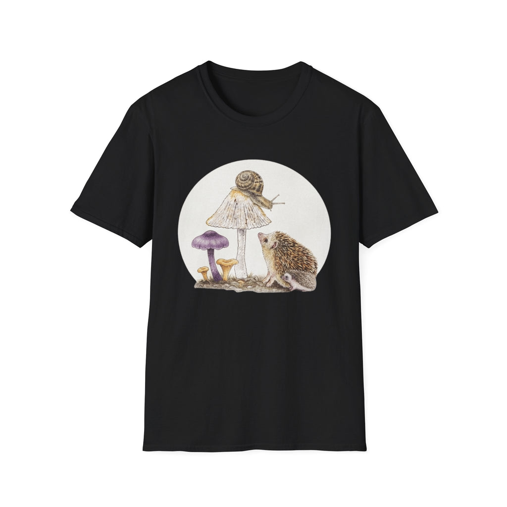 Hedgehog & Snail Mushroom T-Shirt