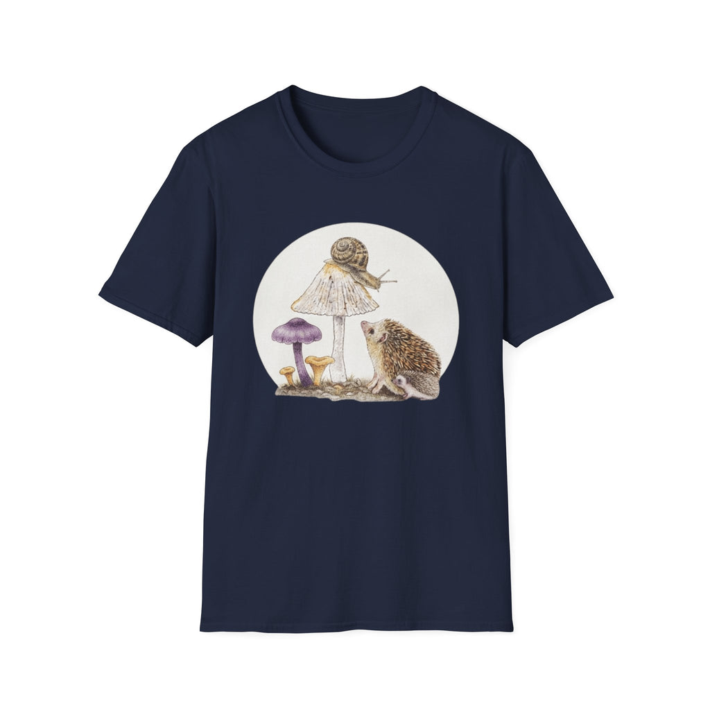 Hedgehog & Snail Mushroom T-Shirt