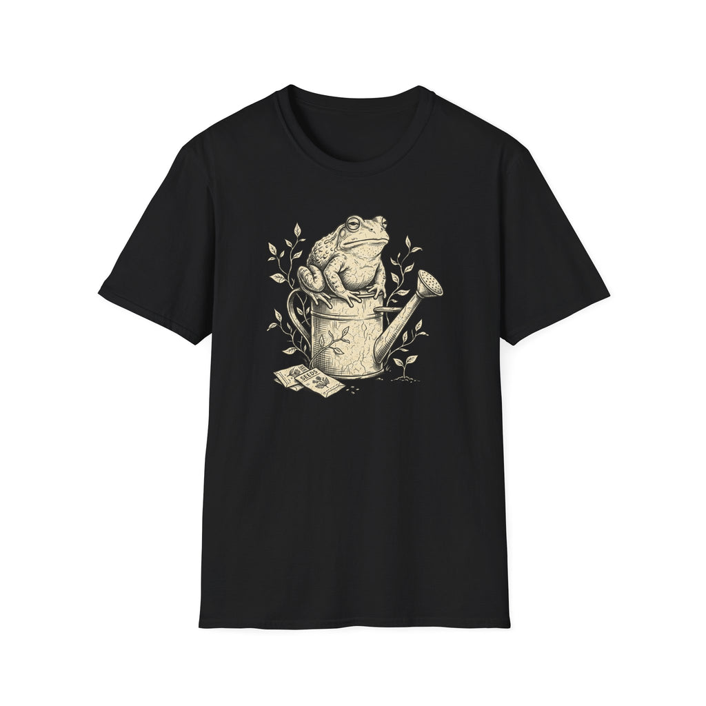 Frog on Watering Can T‑Shirt