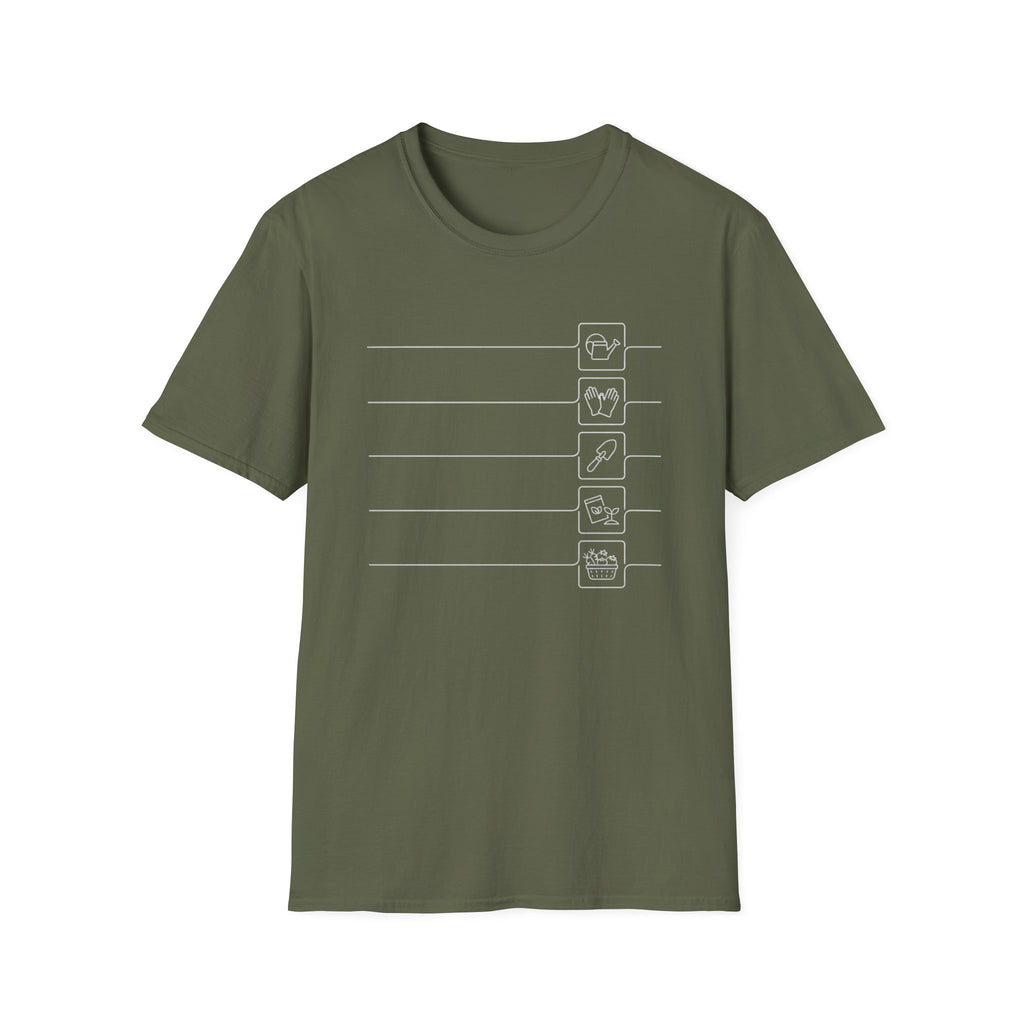 Minimalist Gardening Icons T-Shirt