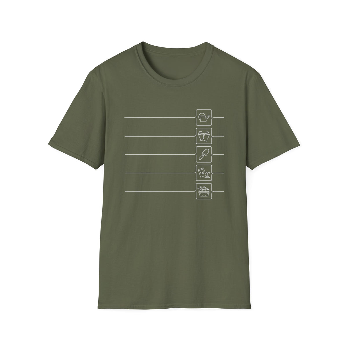 Minimalist Gardening Icons T-Shirt